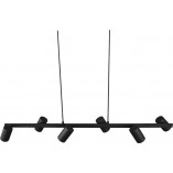Lampa wisząca Marley VI czarna Trio | 115cm, 6 punktów GU10