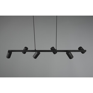 Lampa wisząca Marley VI czarna Trio | 115cm, 6 punktów GU10