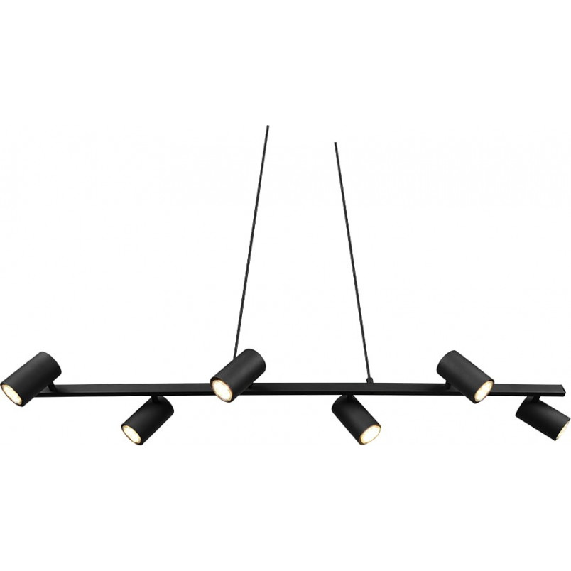 Lampa wisząca Marley VI czarna Trio | 115cm, 6 punktów GU10