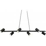 Lampa wisząca Marley VI czarna Trio | 115cm, 6 punktów GU10