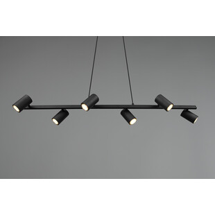 Lampa wisząca Marley VI czarna Trio | 115cm, 6 punktów GU10
