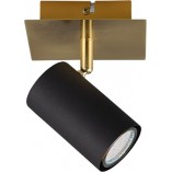 Lampy punktowe sufitowe | Reflektor sufitowy glamour Marley czarny/złoty Trio