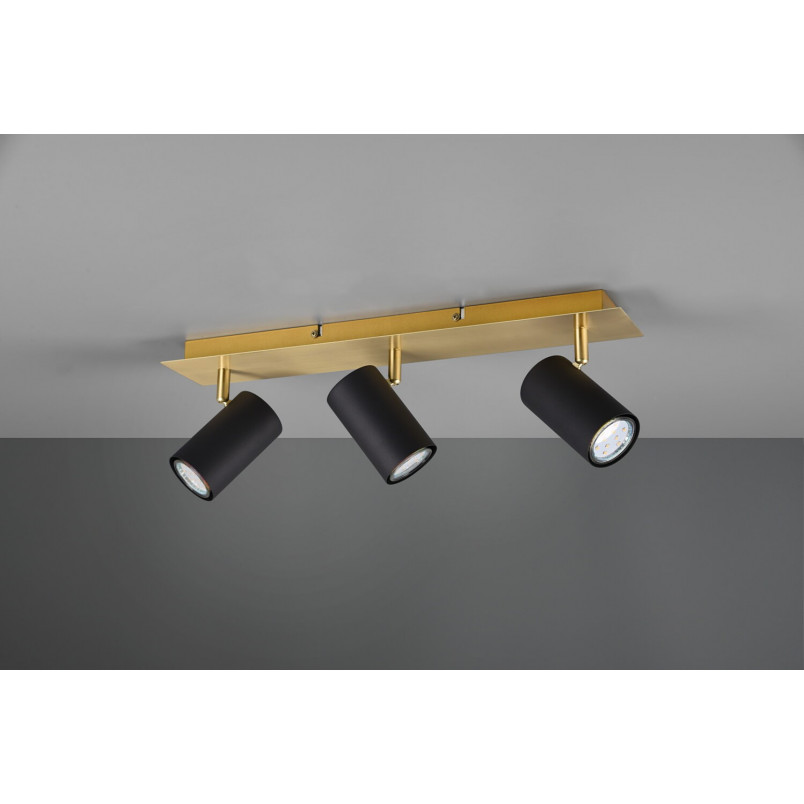 Reflektor Marley III Czarno-Złoty Trio | Lampa Glamour