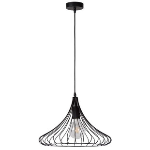Lampa wisząca Vinti czarna Lucide | Loftowa, metalowa E27