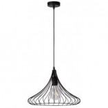 Lampa wisząca Vinti czarna Lucide | Loftowa, metalowa E27