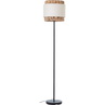 Lampy podłogowe do salonu| Lampa podłogowa boho z abażurem Waterlilly beżowa Brilliant