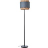 Lampy podłogowe do salonu| Lampa podłogowa boho z abażurem Waterlilly szara Brilliant