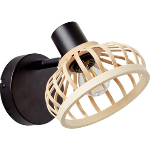 Kinkiet Boho Norah - Naturalny Bambus / Czarny | Brilliant