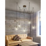 Lampa wisząca miedziana Trio Cord V | Loftowa, E27