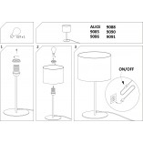 Lampa nocna Alice B czarna | Nowodvorski - Sklep online