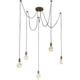 Lampa wisząca miedziana Trio Cord V | Loftowa, E27