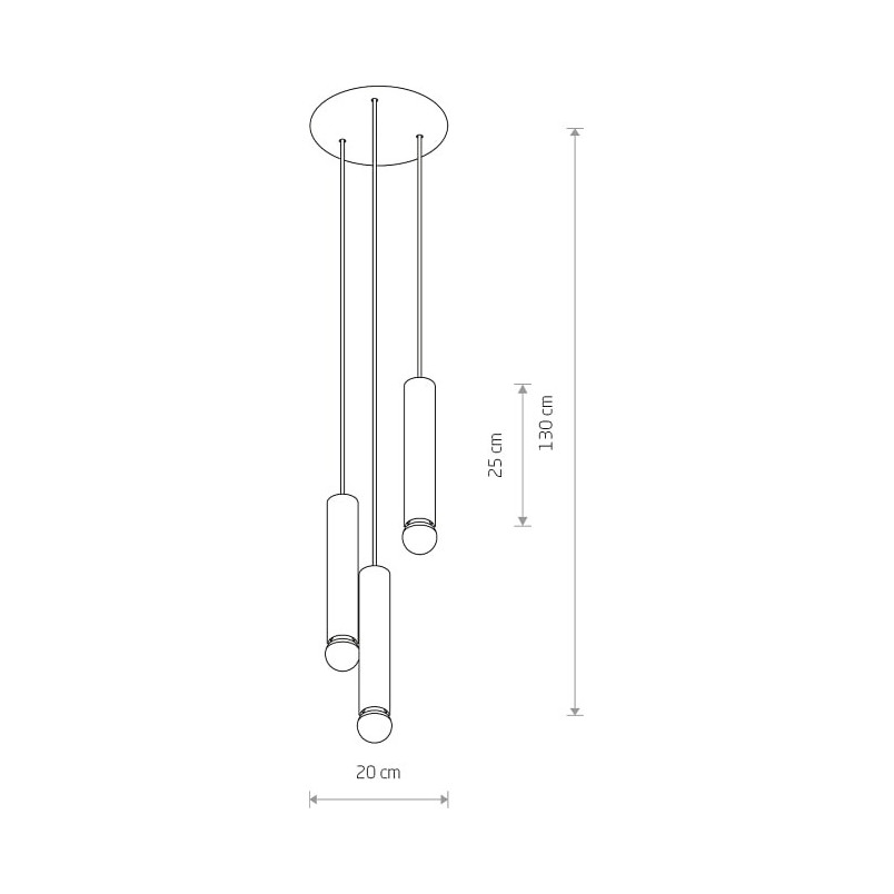 Lampa wisząca mosiężna Nowodvorski Baton III 20cm - Elegancki design