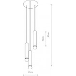 Lampa wisząca mosiężna Nowodvorski Baton III 20cm - Elegancki design