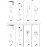 Lampa podłogowa Cadilac - Nowodvorski | Biały trójnóg