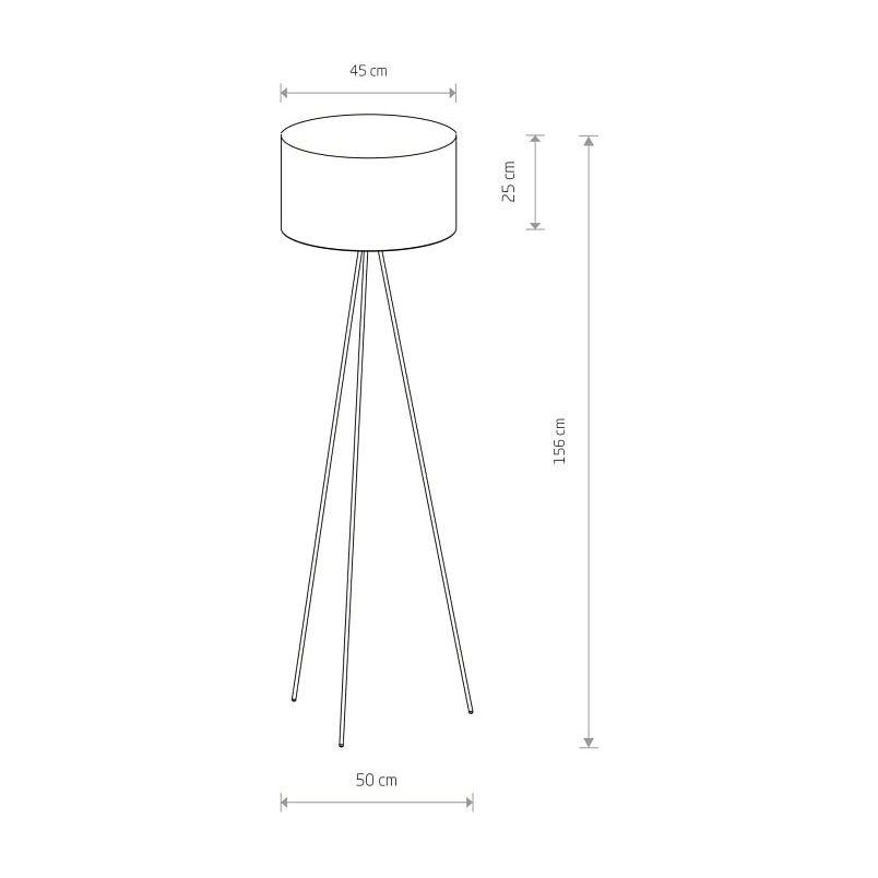 Lampa podłogowa Cadilac - Nowodvorski | Biały trójnóg