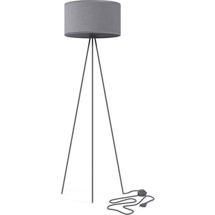 Lampa podłogowa trójnóg z abażurem Cadilac 45cm szary / czarny Nowodvorski