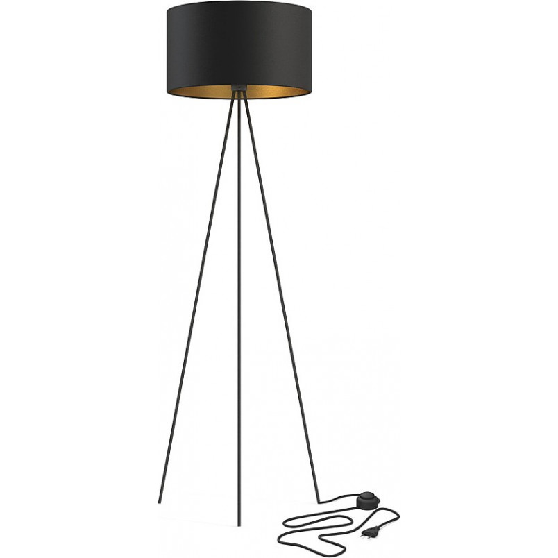 Lampa podłogowa trójnóg z abażurem Cadilac 45cm czarna Nowodvorski do salonu