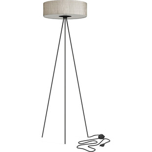 Lampa podłogowa trójnóg z abażurem Cadilac 50cm szary / czarny Nowodvorski