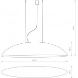 Lampa wisząca owalna Canoe 117cm czarny / złoty Nowodvorski