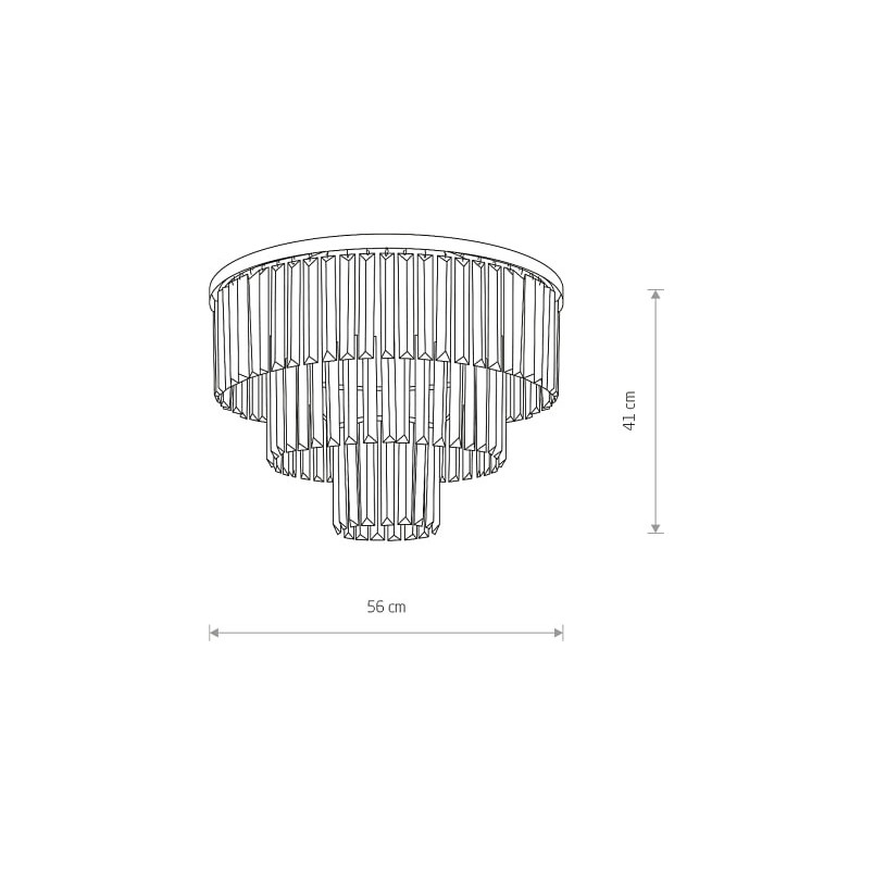 Plafon Cristal Glamour 56cm | Nowodvorski - Luksus i Blask