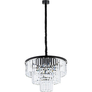 Lampa wisząca kryształowa glamour Cristal 56cm przezroczysty / czarny Nowodvorski