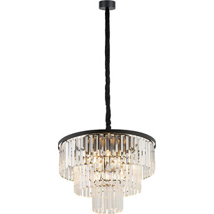 Lampa wisząca kryształowa glamour Cristal 56cm przezroczysty / czarny Nowodvorski
