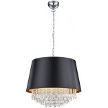 Lampa Wisząca Glamour Loreley Czarna | Trio - Odkryj Elegancję