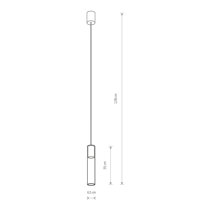 Lampa Wisząca Szklana Nowodvorski | Cylinder 35cm - Cena 199 PLN