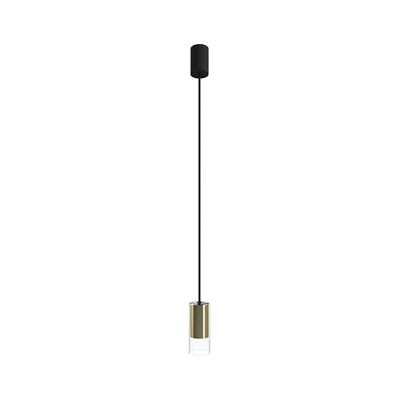 Lampa Wisząca Szklana Cylinder | Nowodvorski - Mosiądz