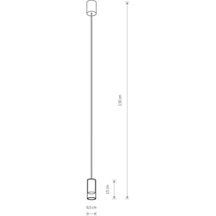 Lampa wisząca szklana tuba Cylinder 15cm przezroczysty / mosiądz Nowodvorski