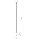 Lampa Wisząca Szklana Cylinder | Nowodvorski - Mosiądz