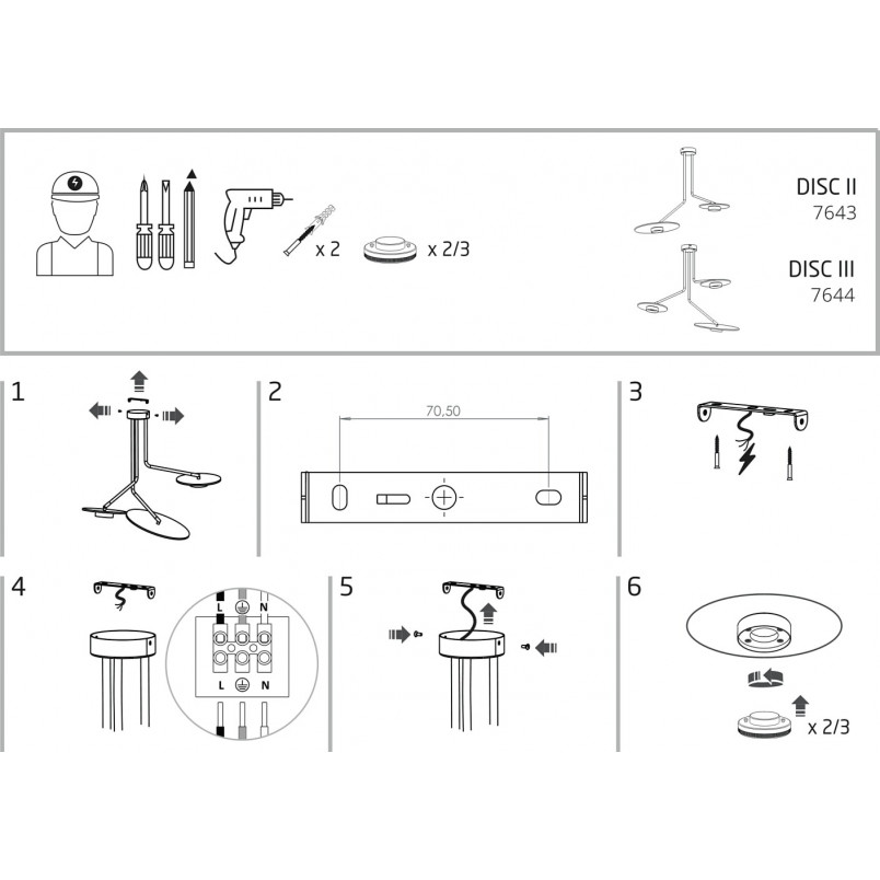 Lampa sufitowa Disk III | Loftowa czarna z drewna | Nowodvorski