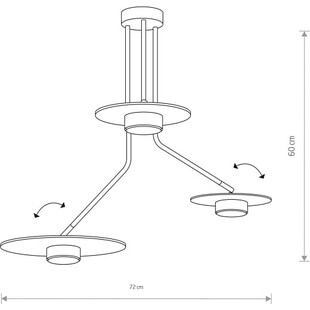 Lampa sufitowa Disk III | Loftowa czarna z drewna | Nowodvorski