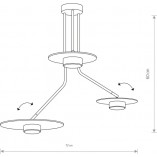 Lampa sufitowa Disk III | Loftowa czarna z drewna | Nowodvorski