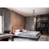 Lampa sufitowa Disk III | Loftowa czarna z drewna | Nowodvorski