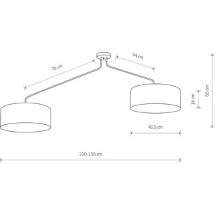 Lampa sufitowa na wysięgnikach z abażurami Falcon II czarna Nowodvorski