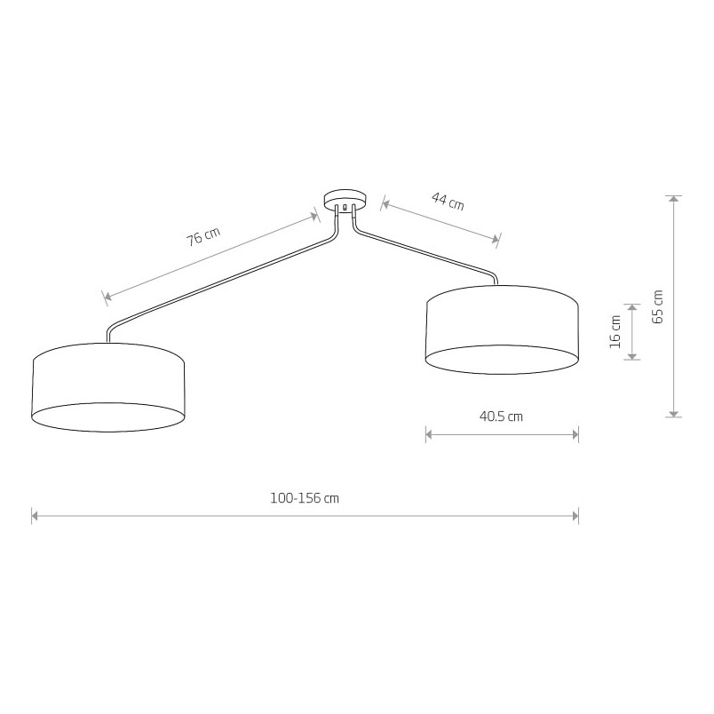 Lampa sufitowa na wysięgnikach z abażurami Falcon II biała Nowodvorski
