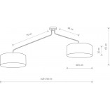 Lampa sufitowa na wysięgnikach z abażurami Falcon II biała Nowodvorski