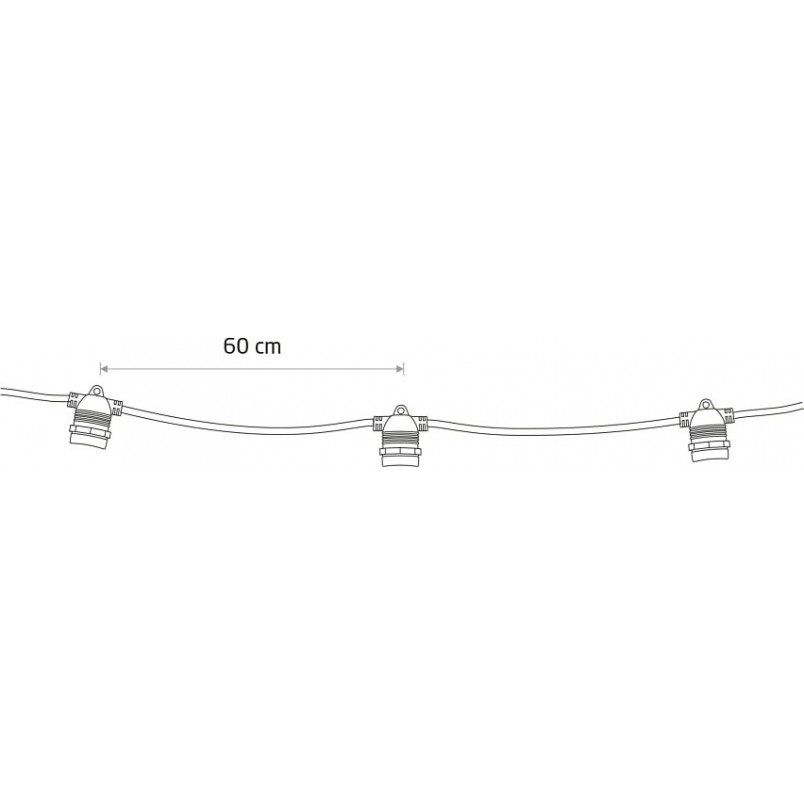 Lampki Ogrodowe Festoon Lights Nowodvorski - 600cm, Czarny