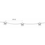 Lampki Ogrodowe Festoon Lights Nowodvorski - 600cm, Czarny