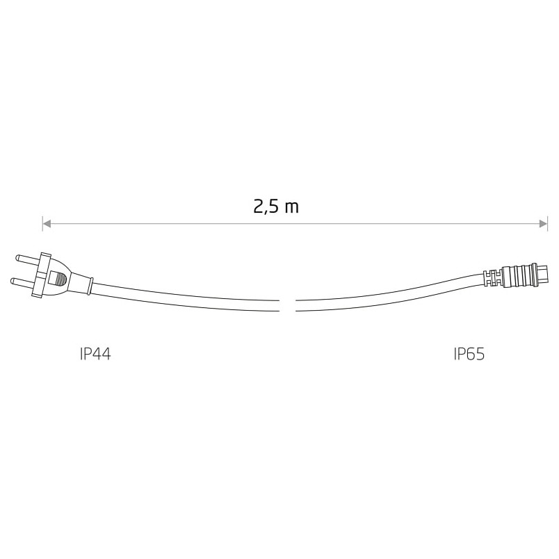 Przewód do lampek Festoon Lights 250cm czarny Nowodvorski