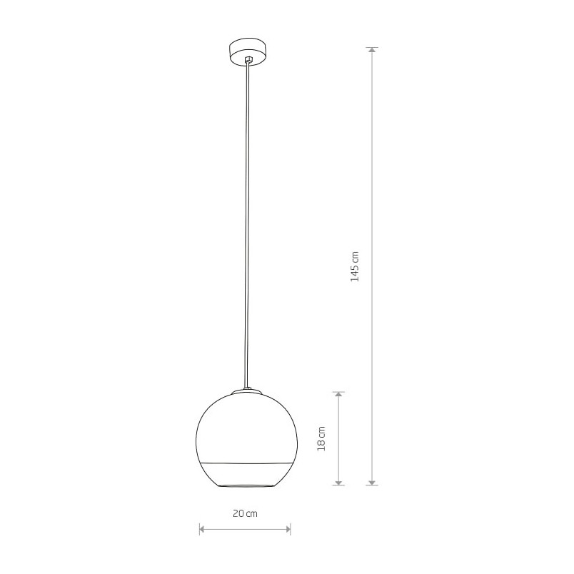 Lampa wisząca Globe II Nowodvorski | Szklana kula, chrom