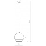 Lampa wisząca Globe II Nowodvorski | Szklana kula, chrom
