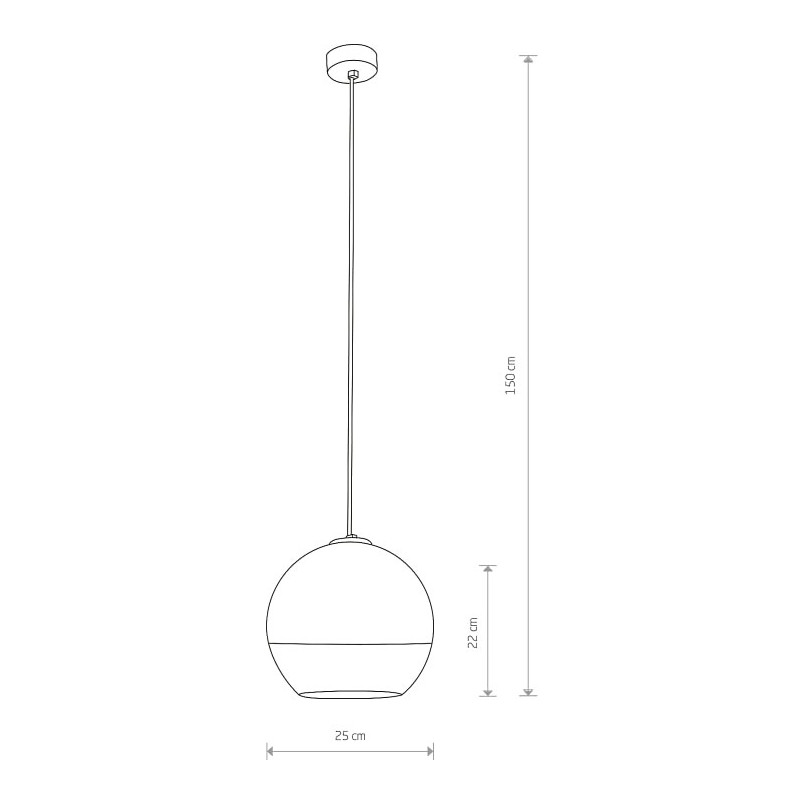 Lampa wisząca Globe II - Nowodvorski | Kula szklana 25cm