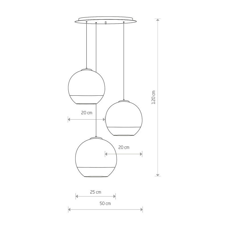 Lampa wisząca Globe III Nowodvorski - 3 kule szklane | Kup teraz
