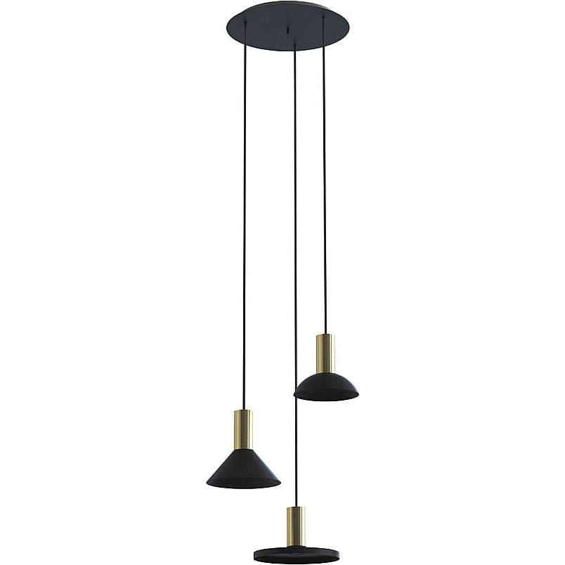 Lampa Wisząca Nowodvorski Hermanos III | Czarna z Mosiądzem - Kup Teraz!
