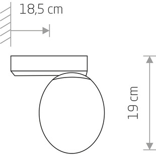 Plafon łazienkowy szklana kula Ice Egg 13cm biały / czarny Nowodvorski