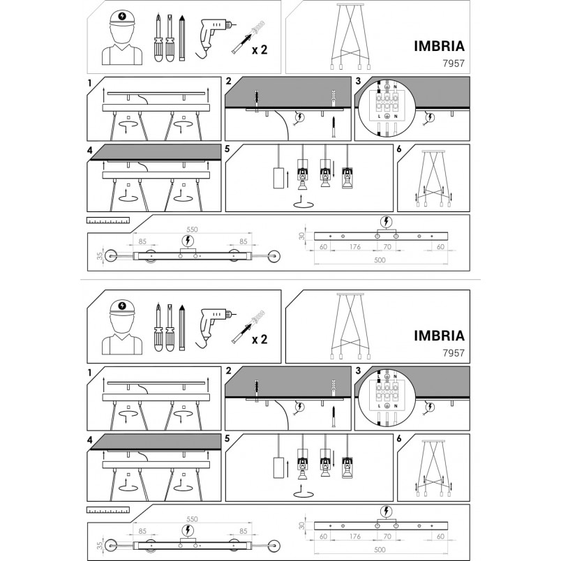 Lampa Sufitowa Minimalistyczna Imbria IV - Nowodvorski | Mosiądz