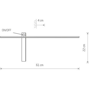 Kinkiet LED czarny Impulse Nowodvorski | Minimalistyczny design