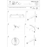 Kinkiet łazienkowy minimalistyczny Impulse LED 120cm czarny Nowodvorski